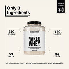 Vanilla Whey Protein Powder | Naked Vanilla Whey - 5LB