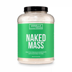 Vanilla Vegan Mass Gainer Supplement | Naked Vegan Mass - 8LB